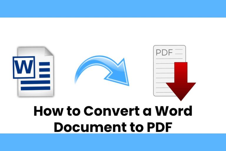 How to Convert a Word Document to PDF